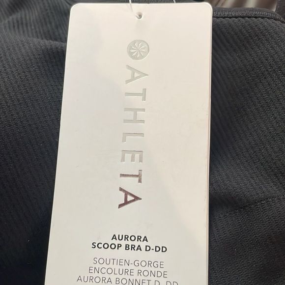 NWT Athleta Aurora Scoop Bra. Black Medium D-DD - Picture 6 of 6